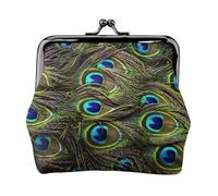 Monedero vintage con estampado de pavo real fresco para mujer, mini cartera de piel sintética ligera para monedas y tarjetas
