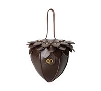 Monedero vintage de piel sintética compacta, con trabilla para cinturón, resistente al agua, ligero, para uso diario, para mujer, Color café, Mass Beauty