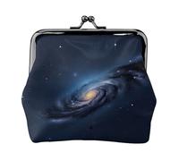 Monederos con diseño de galaxia de la Vía Láctea, pequeña cartera para tarjetas para hombres y mujeres, para ir de compras y salidas casuales, Negro -, Talla única, Art Deco