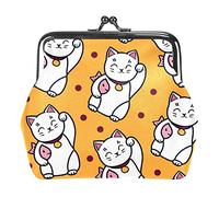 Monederos con diseño de gato piloto de dibujos animados, mini carteras, bolsas vintage para regalo, Multicolor 02, 3.3x3.6 in/11x12 cm, Bolsa para monedas