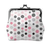 Monederos con patrón de lunares, cartera pequeña para tarjetas para hombres y mujeres, para ir de compras y salidas casuales, Negro -, Talla única, Art Deco