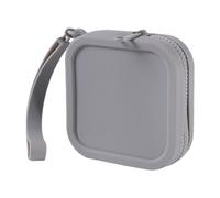 Monederos cuadrados de silicona, ligeros, resistentes al agua, pequeños cables de carga, bolsa de almacenamiento de alambre, bolsas de accesorios de viaje, gris