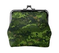 Monederos de camuflaje digital del ejército verde, cartera pequeña para tarjetas para hombres y mujeres, para compras y salidas casuales, Negro -, Talla única, Art Deco