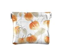 Monederos de cuero con patrón de fresa en acuarela con puntos para mujeres y hombres, mini monedero conveniente para mujer, Art Cape - Grosella espinosa blanca, 1 size, Moderno