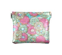 Monederos de cuero para mujer, monederos elegantes, donas, pasteles, cocina, hornear, rosa, mujer y niña, Donuts Cake Kitchen Bake Pink, 1 Size, Accesorio de viaje