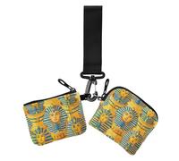 Monederos de faraón de dibujos animados para mujer, tarjeteros, gran capacidad, organizador de dinero con bolsillo con cremallera para dama, 2 paquetes, Lindo faraón de dibujos animados, 1 size