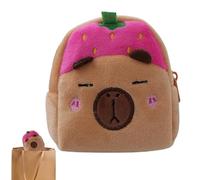 Monederos De Felpa De Carpincho - 3.54x3.94x1.97 Pulgadas Mini Bolsa Tipo Billetera De Felpa Con Forma De Capibara | Bolsa De Organización Portátil Para Adultos, De Dinero Multifuncional Para Ap