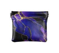 Monederos de girasoles con pétalos amarillos, monederos para tarjetas, Remolinos de acuarela mármol morado, Talla única, Remolinos de acuarela mármol morado