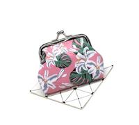 Monederos de moda con estampado de flores para niña, cartera cero, monedero para mujer, mini bolsa de dinero de piel sintética con tarjetero, a, 2 unidades
