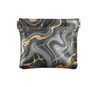 Monederos de piel sintética portátil con diseño de gnomos otoñales, almacenamiento de viaje para cosméticos, auriculares, joyas, tamaño 4.3 x 3.7 pulgadas, Marble Swirl, Talla única, Remolino de