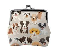 Monederos de raza de perro, cartera pequeña para tarjetas para hombres y mujeres, para compras y salidas casuales, Negro -, Talla única, Art Deco