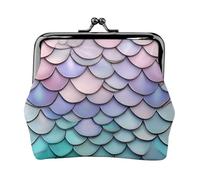 Monederos de sirena, color rojo, morado, aguamarina, cartera pequeña para hombres y mujeres, para ir de compras y salidas casuales, Negro -, Talla única, Art Deco