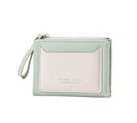 Monederos ID Cartera corta Color sólido Cremallera Monedero Múltiples Tarjeteros Clutch Bag Monederos Mujer Grande Rojo, verde, talla única