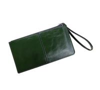 Monederos para mujer, cartera grande, pulsera, cartera para teléfono móvil, niña, mujer, bonito bolso largo y estrecho para el día a día, monederos para mujer, grandes negros (verde, talla única)