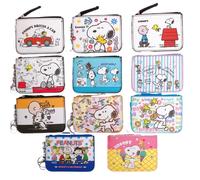 Monederos Snoopy Charlie Brown, billetera bonita para mujer, tarjetero con cremallera Woodstock de ocio, monedero, estuches para mujer, regalos E
