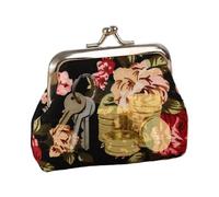Monederos Vintage Florales con Cierre de Beso Mini cartera vintage con