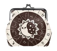Monederos vintage para cambio, monedero, cartera, luna, sol y constelación, Como se muestra en la imagen, Talla única, Organizador de bolsas