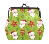 Monederos vintage para cambio, monedero, carteras, Navidad, sauce, muñeca, Papá Noel, verde, rojo y blanco, Como se muestra en la imagen, Talla única, Organizador de bolsas