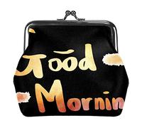 Monederos vintage para cambio, monedero, monedero, buenos días, negro, Como se muestra en la imagen, Talla única, Organizador de bolsas