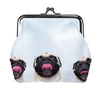 Monederos vintage para cambio, monedero, monedero, lindo patrón de perro pug y cachorro, Como se muestra en la imagen, Talla única, Organizador de bolsas