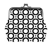 Monederos vintage para cambio, monedero, monedero, monedero, negro, redondo, círculo, patrón de puntos, Como se muestra en la imagen, Talla única, Organizador de bolsas