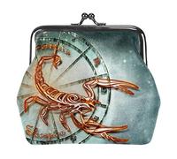 Monederos vintage para cambio, monedero, monedero, monedero, signo del zodiaco de Escorpio, horóscopo, símbolo de astrología, Como se muestra en la imagen, Talla única, Organizador de bolsas
