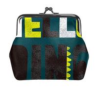 Monederos vintage para cambio, monedero, monedero, monedero, verde, Hello Dinosaur, Como se muestra en la imagen, Talla única, Organizador de bolsas