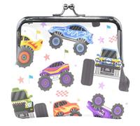Monederos y bolsas de monederos personalizados para mujer con diseño de Monster Trucks para niñas, Monster Trucks White, UNITALLA, Monster Trucks White, UNITALLA, Classic