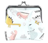 Monederos y bolsas de piel de dibujos animados con cierre de beso lindo dinosaurios azul cartera con cambio de tarjeta, Cute Dinosaurs Blue, UNITALLA, Cute Dinosaurs Blue, UNITALLA, Classic