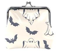 Monederos y bolsas de piel personalizados de Halloween Ghosts beige con hebilla bonita para niñas, Fantasmas de Halloween Beige, UNITALLA, Fantasmas de Halloween Beige, UNITALLA, Classic