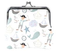 Monederos y bolsas personalizadas para mujer, lindo mundo subacuático, hebilla blanca con cierre de beso, Lindo mundo submarino blanco, UNITALLA, Lindo mundo submarino blanco, UNITALLA, Classic