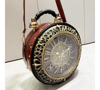Monederos y bolsos de diseñador de lujo, bolsos de hombro, bolso divertido en forma de reloj, bolso redondo divertido para mujer, bolso de mujer de cuero pu Green