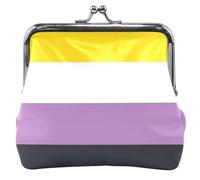 Monederos y bolsos personalizados con la bandera de la comunidad del orgullo no binario, símbolo Lgbt, monederos y bolsas para niñas, símbolo Lgbt de la bandera de la comunidad del orgullo no binario