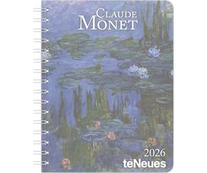 Monet, Claude - teNeues - Diario de Claude Monet 2026 - Calendario de mesa 17x22 cm | Calendario semanal Deluxe con motivos impresionistas para fans de Monet y amantes del arte: Diario