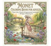 Monet Coloring Book for Adults: Water Lilies, Women & Impressionist Landscapes - 98 Pages of Relaxing Art