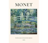 Monet Notebook - Water Lilies and Japanese Bridge: A5 Lined Journal Notebook