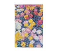 Paperblanks Cuaderno tapa dura Monet’s Chrysanthemums Midi sin líneas con cierre elástico