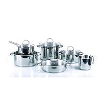 Moneta Allegro - Batería de acero inoxidable para todo tipo de cocinas (10 unidades)