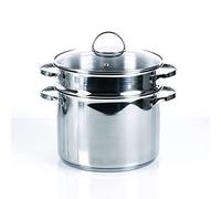 Moneta Allegro - Pastera de 22 cm de acero inoxidable para todos los fuegos, 5,9 litros, 3 piece pasta set