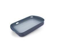 Moneta 0004125935 Alluflon Tradizione Italia, Bandeja para el Horno, Revestimiento Natural Antiadherente, Apta para el Lavavajillas, Medidas 35x25 cm, Aluminio, Gris