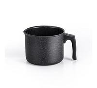 Moneta Bollilatte de aluminio antiadherente Etnea, efecto piedra, negro, 14 cm