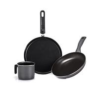 Moneta Eden - Juego de desayuno (Boll.10 + CREP.25 + PAD.18 CM) de aluminio reciclado de latas, 100% Made in Italy