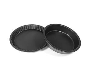 Moneta Eden - Juego de tartas y moldes de aluminio reciclados de latas, gris, 32 x 32 x 6,5 cm