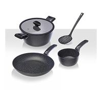 Moneta Etnea Crepera con Superficie de Piedra Antirayaduras y Revestimiento Antiadherente, Sartén para Crepes y Tortitas, Apta para Lavavajillas, 28 cm