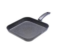 Moneta Etnea, Parrilla Grill, Aluminio, con recubrimiento antiadherente, Negro, 28 cm