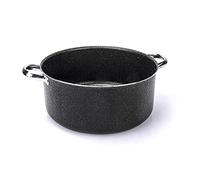 Moneta Etnea Pro - Cazuela con 2 asas de 28 cm, efecto piedra, asas de acero inoxidable, fabricado en Italia