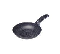 Moneta Etnea Sartén Antiadherente 24 cm - Sartén para Tortilla de Patatas en Aluminio Forjado Efecto Piedra, Mango Baquelita, No Apta para Inducción - Sartenes Antiadherentes - Made in Italy