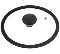 Moneta Etnea Tapa de Vidrio Templado con Borde de Silicona, Resistente a las Altas Temperaturas, Recubrimiento Efecto Piedra, Apto para Lavavajillas, 20 cm