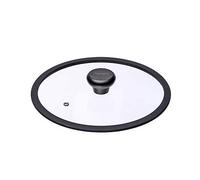 Moneta Etnea Tapa de Vidrio Templado con Borde de Silicona, Resistente a las Altas Temperaturas, Recubrimiento Efecto Piedra, Apto para Lavavajillas, 28 cm