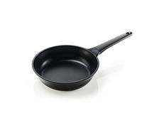 Moneta Lirica Sartén de Inducción con Revestimiento Exterior Negro Satinado Antiadherente y Antiarañazos, Apta para Todo Tipo de Cocinas, Apta para el Lavavajillas, 30 cm